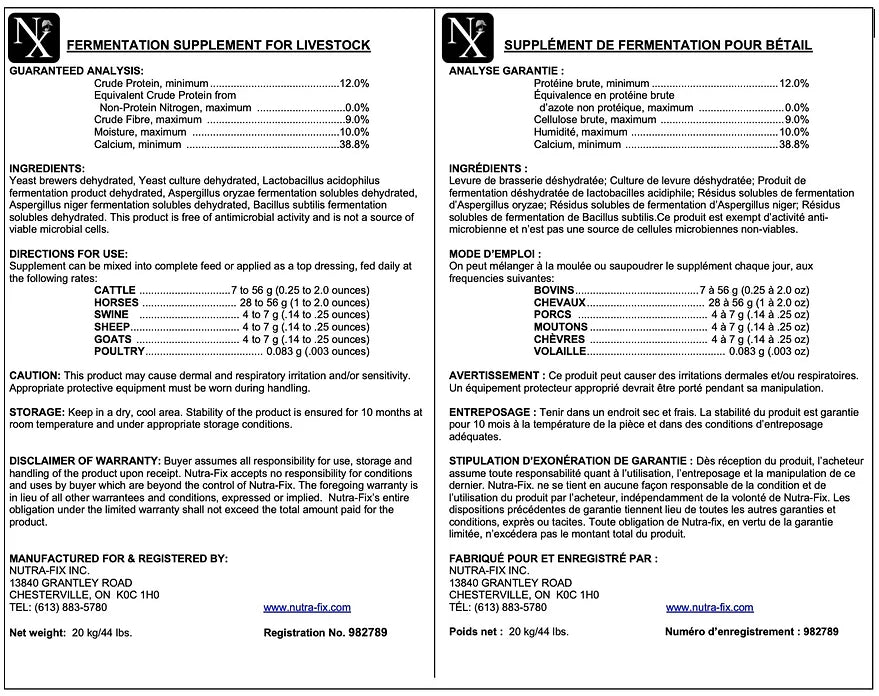 NutraFX - Pro Blend Fermentation Supplement For Livestock